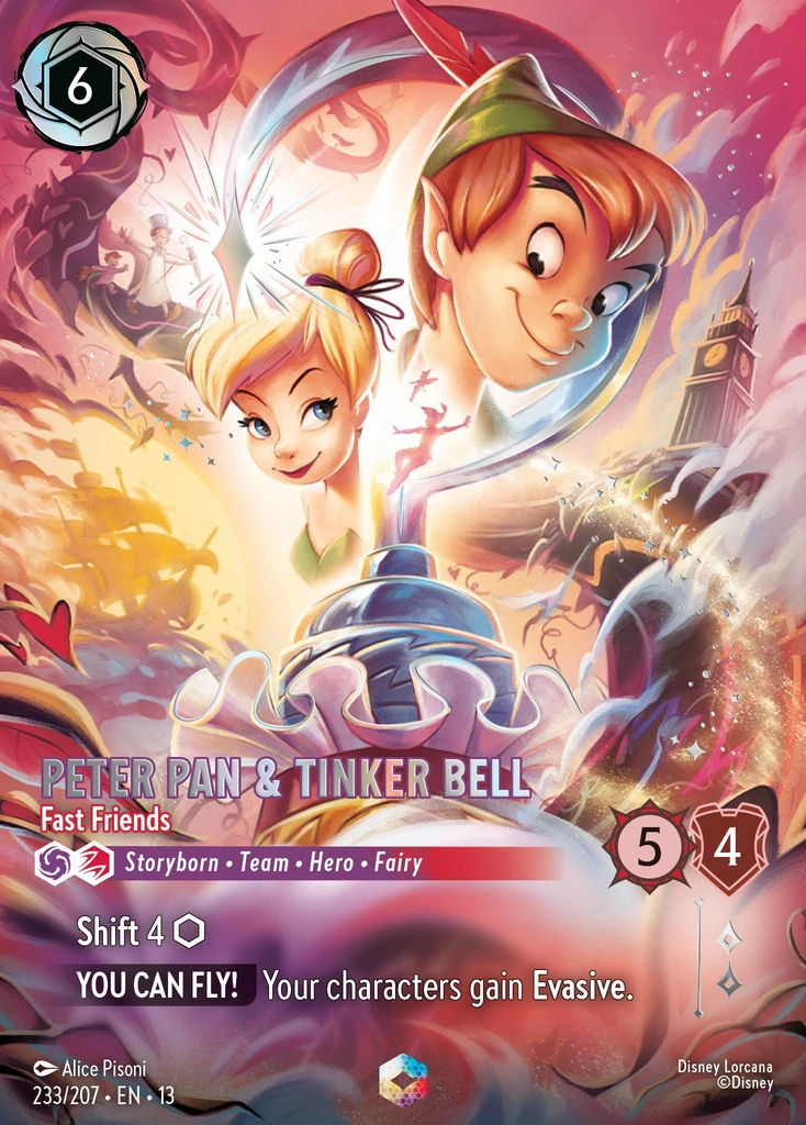 Peter Pan & Tinker Bell - Fast Friends card