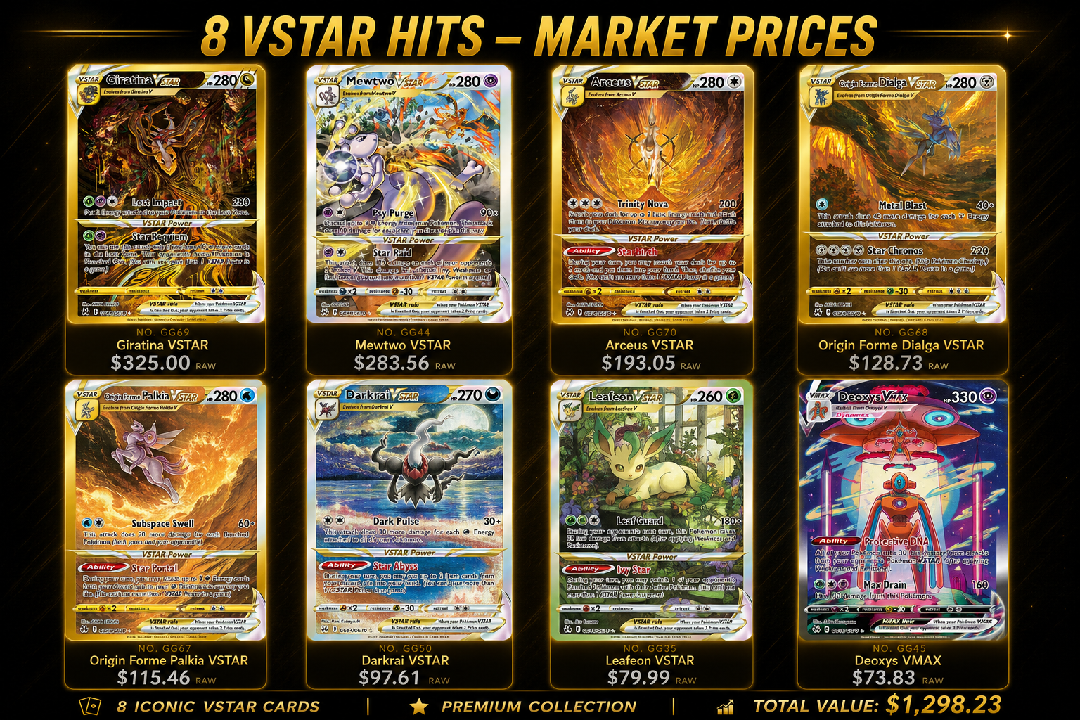 Crown Zenith's eight VSTAR and VMAX chase cards