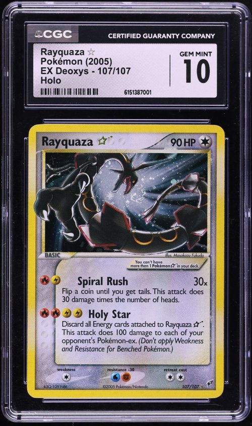 EX Deoxys Rayquaza Gold Star CGC 10