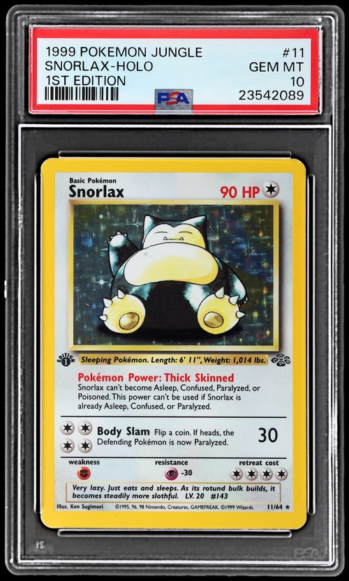 Jungle 1st Edition Snorlax PSA 10