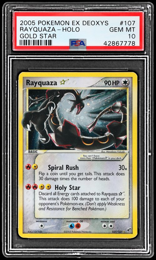 EX Deoxys Rayquaza Gold Star PSA 10
