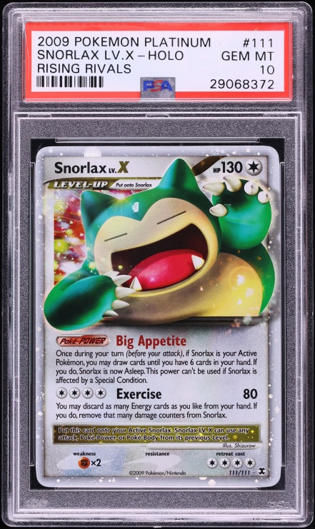 Rising Rivals Snorlax Lv X PSA 10