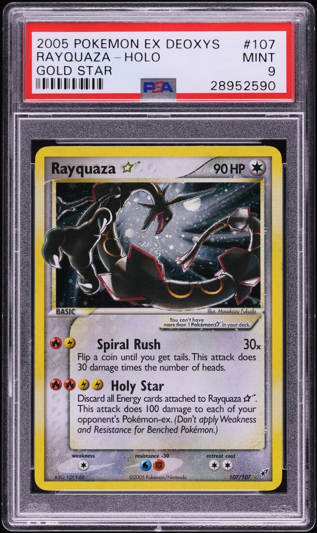 EX Deoxys Rayquaza Gold Star PSA 9