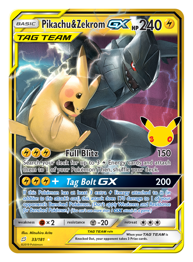 Classic Collection Pikachu and Zekrom GX reprint