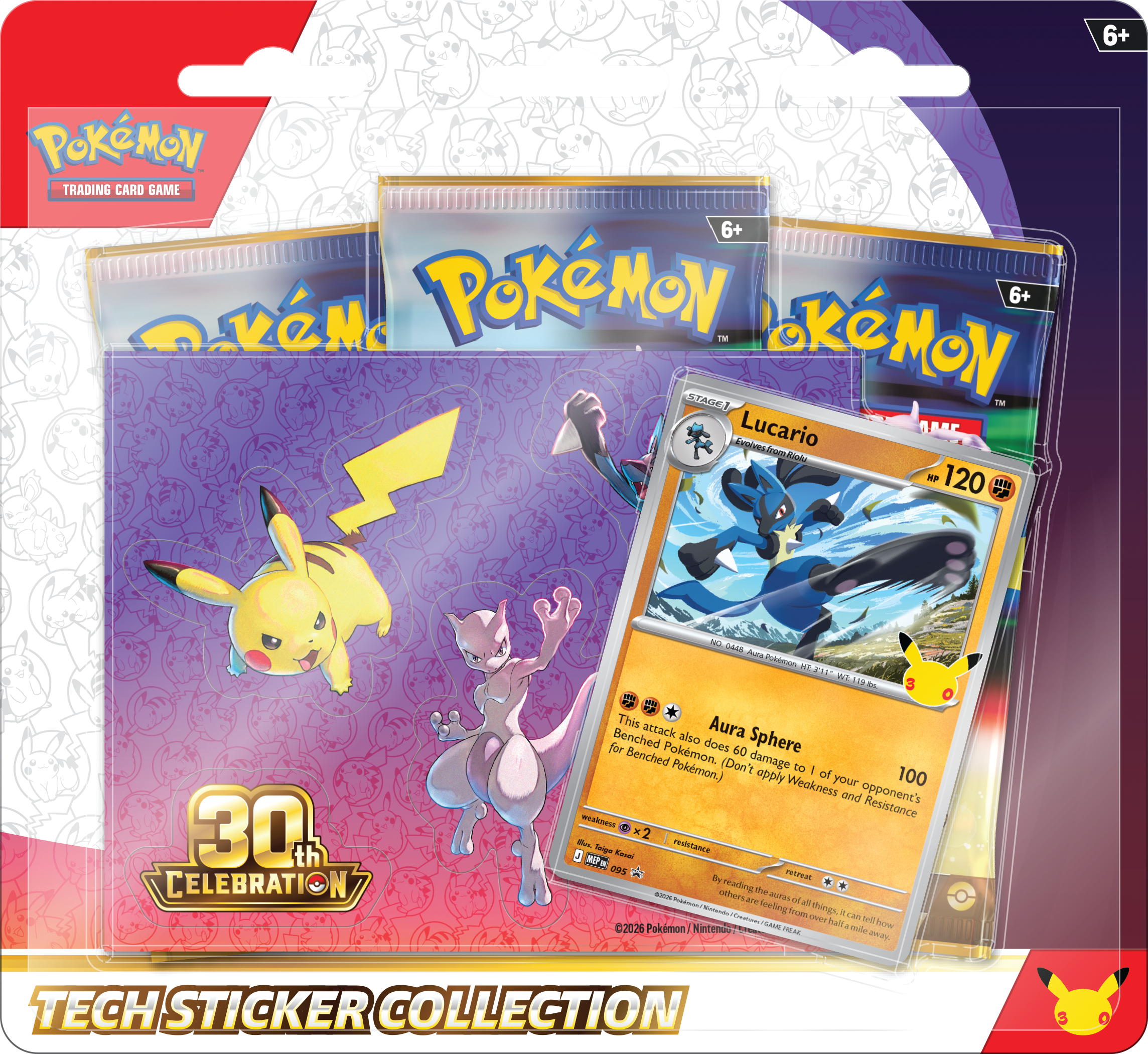 30th Celebration Tech Sticker Collection Lucario