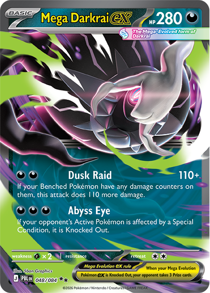 Mega Darkrai ex English card from Pitch Black